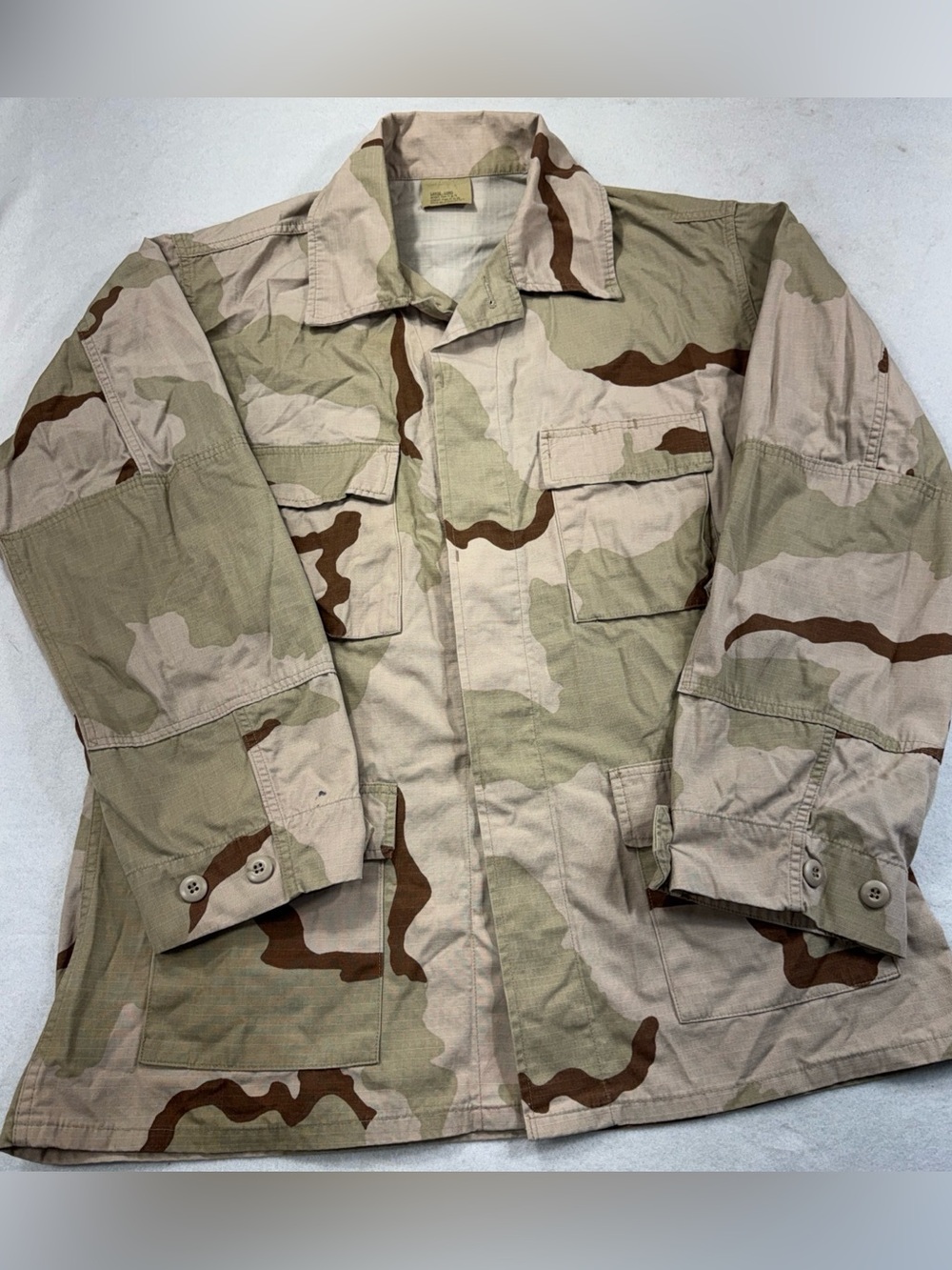 DCU DESERT CAMOUFLAGE UNIFORM Ripstop Combat Coat Large Long
